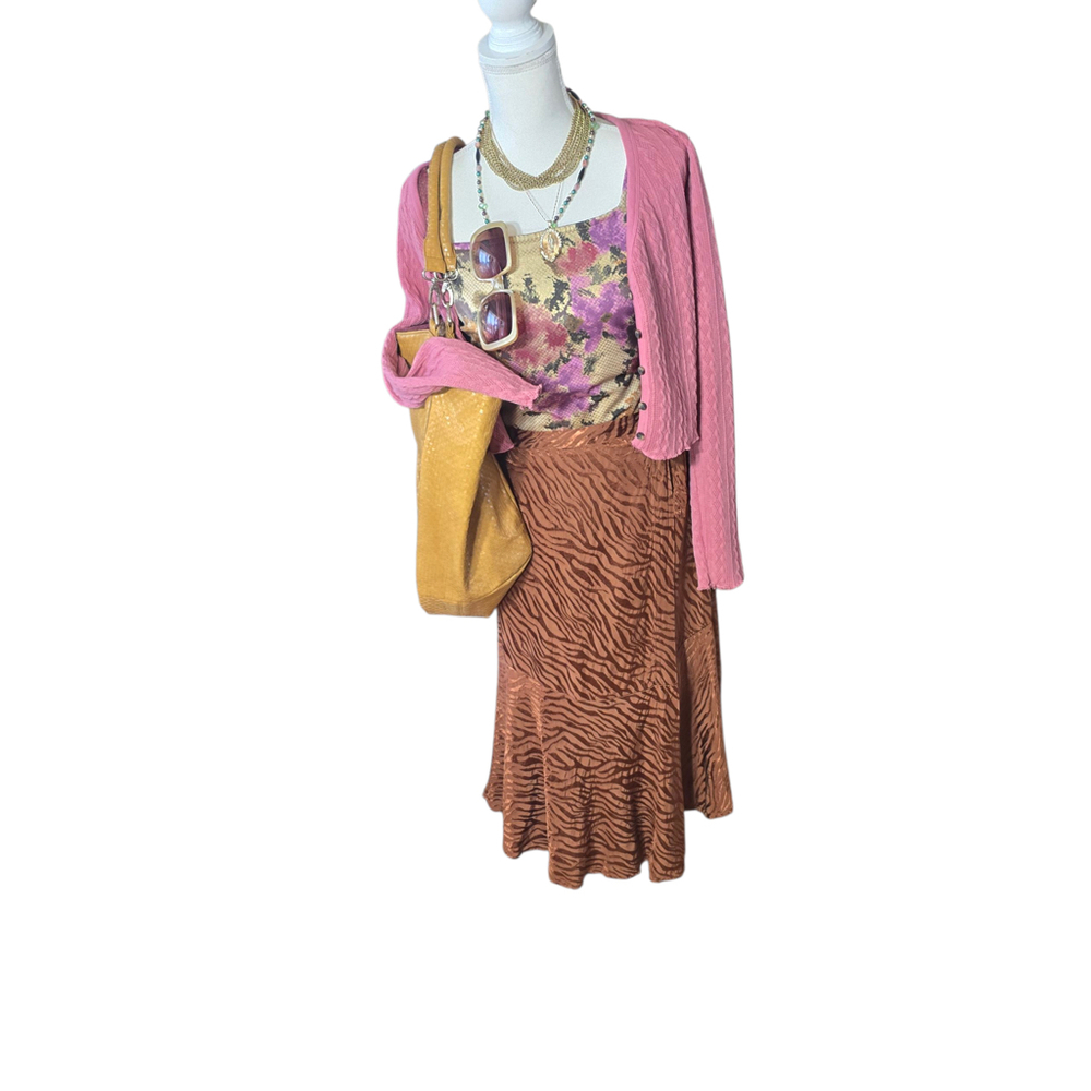 Pink Cropped Cardigan, Cottagecore, UnionBay Size M